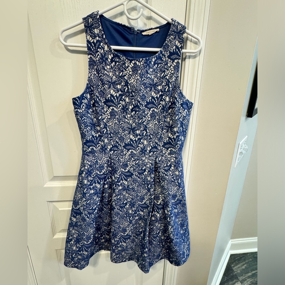 Closet Clearout 41 Hawthorne Blue Textured Dress Size Small